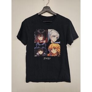 RWBY Shirt Adult Small Black Anime Graphic‎ Ruby Weiss Blake Yang T Shirt